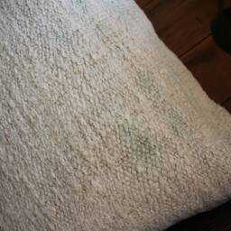 40cm - 16Inch Vintage Kilim Cushion Cover Handwoven - Soft Weave Plain Hemp Wool Linen - thumbnail 3