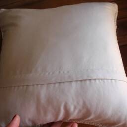 40cm - 16Inch Vintage Kilim Cushion Cover Handwoven - Soft Weave Plain Hemp Wool Linen - thumbnail 4