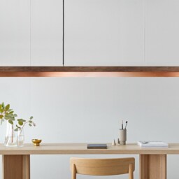 Pendant Lamp - Walnut & Copper Dining Room Gantlights Led - thumbnail 2