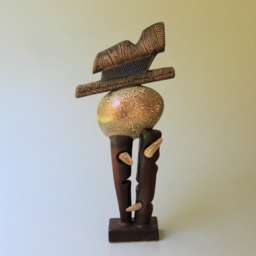 First Born Abstract Sculpture Of Egg On Two Stilts Helene Fielder - thumbnail 1