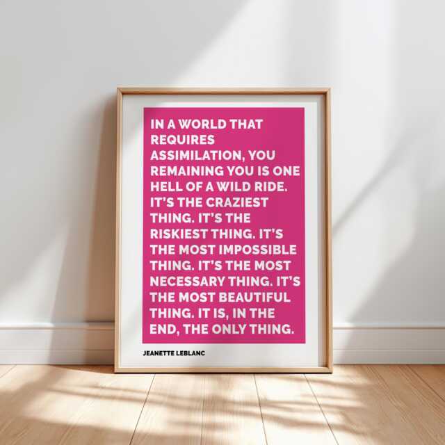 Art For Brave Souls - Bold Typography Wall Courage, Authenticity, Resilience, Self-Love & Staying True To Yourself - image 1
