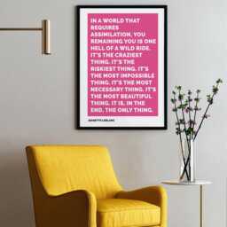 Art For Brave Souls - Bold Typography Wall Courage, Authenticity, Resilience, Self-Love & Staying True To Yourself - thumbnail 3