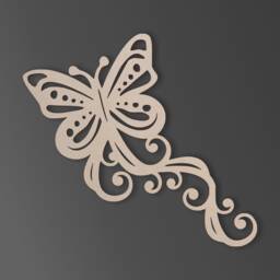 Unfinished Wooden Butterfly Cutout Diy Nursery Wall Decor - thumbnail 2