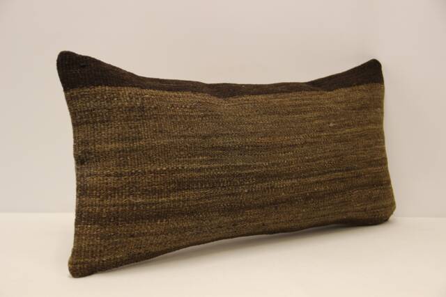 Throw Kilim Pillow 12x24 Inch - 30x60 cm Vintage Rug Turkish Pillow Cushion Art Deco Lumbar Cover 4Oaf-483 - image 1