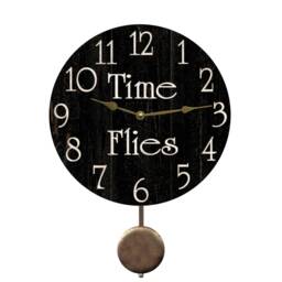 Time Flies Clock - Black Retirement Clock - thumbnail 3