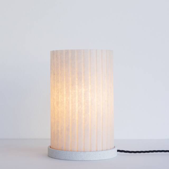 Rian Fluted Table Lamp - Jesmonite - image 1