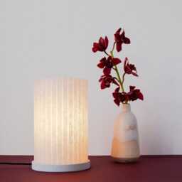 Rian Fluted Table Lamp - Jesmonite - thumbnail 3