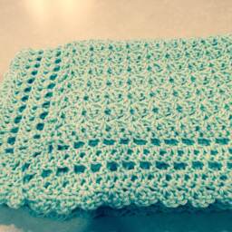 Mint Green Crocheted Baby Blanket - thumbnail 3