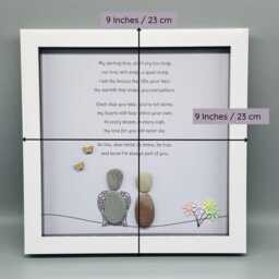 Parent Loss Memorial Pebble Art Gift Frame, Sympathy For Of Mum Or Dad, Rememberance Parents - thumbnail 3
