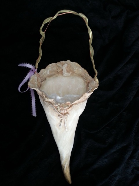 Porcelain Victorian Posey Holder - Original Sculpture-Lisa Azzano Sculptures - image 1