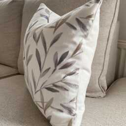 "Langley Leaf Natural Cushion, Embroidered John Lewis Fabric With A Zip Fastening 18"" By 12" - thumbnail 3