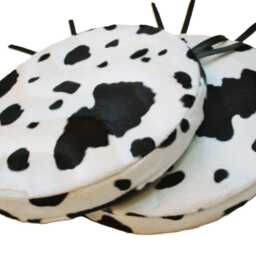 "2 Cow Design Faux Fur Round Dining Garden Chair Cushion Seat Pads 12"" To 20" - thumbnail 2