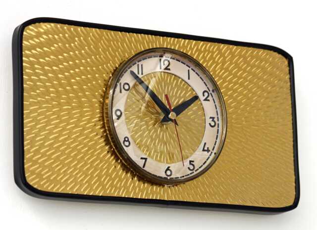Gold Wall Clock - New 30cm Mid Century Style Handmade Metal Retro Vintage French Gift Off The Clocks - image 1