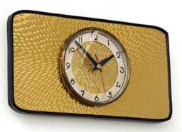 Gold Wall Clock - New 30cm Mid Century Style Handmade Metal Retro Vintage French Gift Off The Clocks - thumbnail 1