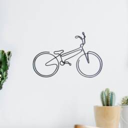 Bicycle Metal Wall Art Home Decor, Minimalist Wire Wall Art Office Decor Cycling Gifts, Fathers Day Gift For Bike Riders Cyclist Anniversary - thumbnail 2