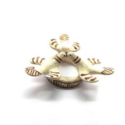 Terracotta Greek Doves Pigeons On A Ring Tanagra From Louvre Museum - thumbnail 3