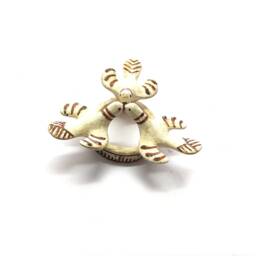 Terracotta Greek Doves Pigeons On A Ring Tanagra From Louvre Museum - thumbnail 2