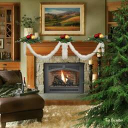 Faux Fur Christmas Garland - Soft Plush Holiday Mantel Swag - thumbnail 2