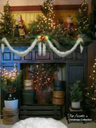 Faux Fur Christmas Garland - Soft Plush Holiday Mantel Swag - thumbnail 1