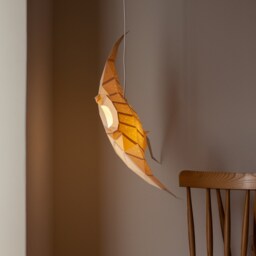 Manta Ray Diy Pendant Paperlamp Kit - Ceiling Hardwired Version - Pre-Cut Papercraft Kit - thumbnail 3