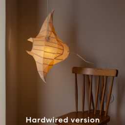 Manta Ray Diy Pendant Paperlamp Kit - Ceiling Hardwired Version - Pre-Cut Papercraft Kit - thumbnail 1