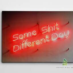 Funny Same Sht Rude Quote Canvas Art Wall Print Picture Framed Home Decor -C688 - thumbnail 2