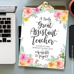 Assistant Teacher Thank You Gifts You Print - Wall Art Printable Great As Goodbye Gift For The Well Loved 40120 - thumbnail 3