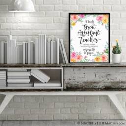 Assistant Teacher Thank You Gifts You Print - Wall Art Printable Great As Goodbye Gift For The Well Loved 40120 - thumbnail 2