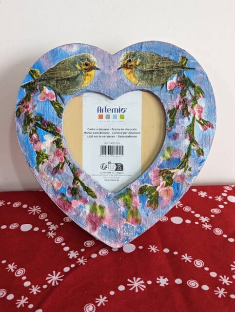 Decoupage Custom Photo Wooden Frame - Valentines Day Mothers Wedding Gift With Stand Frame Gift -Decoupage Present - image 1
