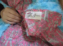 "Paris Eiffel Tower Pink Throw ""Chloe Belle" - thumbnail 1