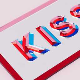 Kiss Me Mirror Sign, Retro Acrylic Wall Art, Handmade Valentine's Gift, Statement Home Decor - thumbnail 2