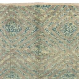 Handwoven Moroccan Azilal Rug Gray & Blue Diamond Design - thumbnail 2