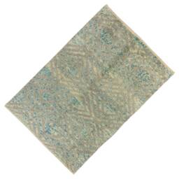 Handwoven Moroccan Azilal Rug Gray & Blue Diamond Design - thumbnail 4