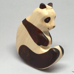 Toy Panda Wooden Black White Colourful Size 14, 5 X 8, 0 2, 5 cm - Bxhxs Approx. 79, 5 Gr - thumbnail 4