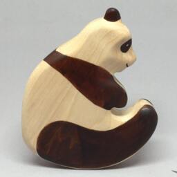 Toy Panda Wooden Black White Colourful Size 14, 5 X 8, 0 2, 5 cm - Bxhxs Approx. 79, 5 Gr - thumbnail 2