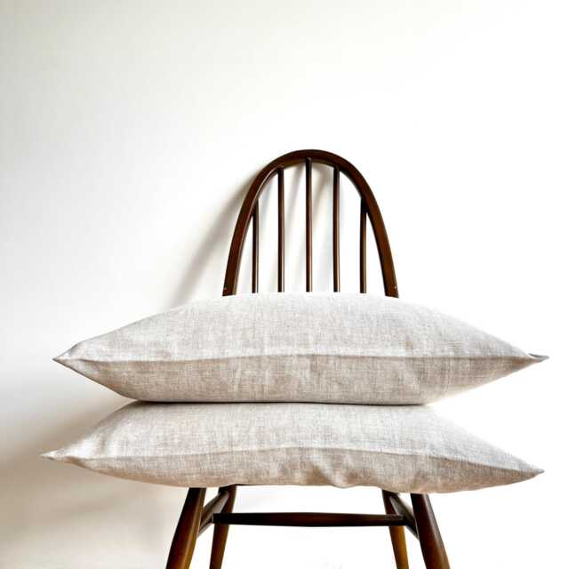 Set Of 2 Stonewashed Linen Pillow Covers, Envelope Shams - image 1