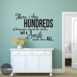 There Are Hundreds Of Languages Around World Smile Speaks Them All Vinyl Wall Decal Sticker - thumbnail 1