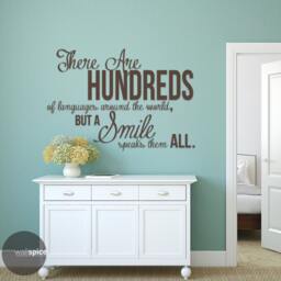 There Are Hundreds Of Languages Around World Smile Speaks Them All Vinyl Wall Decal Sticker - thumbnail 3
