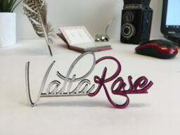 Custom Desk Name & Business Logo Sign, Personalized Laser Cut Calligraphy Office Decor