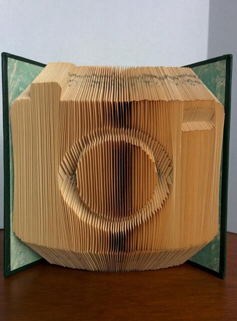 Camera- Folded Book Art - Fully Customizable, Camera Silhouette, Photographer - image 1