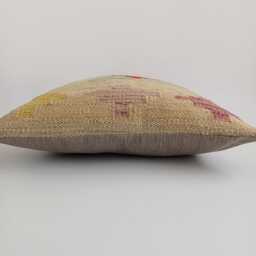 Afghan Handmade Cushion Cover, Decorative Throw Pillow, Kilim Rug Cover 16''x16''/40x40 cm - thumbnail 3