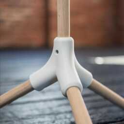 The Ira Rail Tripod Vertical Planter Free-standing System - Renter Friendly - - Including Pine Dowel - thumbnail 2