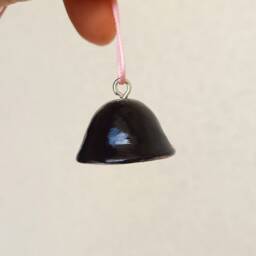 Handmade Polymer Clay Christmas Bell Ornament Miniature Xmas Decor - thumbnail 2