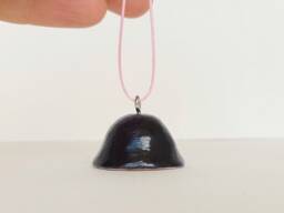 Handmade Polymer Clay Christmas Bell Ornament Miniature Xmas Decor - thumbnail 1
