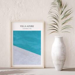 Villa Azure Art Print Vintage Poolside Photography, California - thumbnail 2