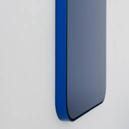 Quadris??? Rectangular Blue Tinted Modern Mirror With Frame - Xl - thumbnail 2