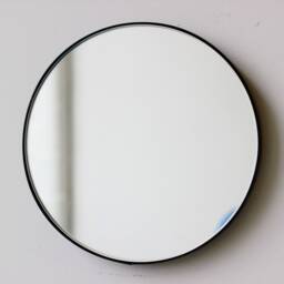 Orbis??? Round Mirror With Minimalist Black Frame - thumbnail 3