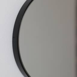 Orbis??? Round Mirror With Minimalist Black Frame - thumbnail 2