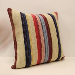 Vintage Kilim Pillow Covers Boho Big Pillow 20x20 Bohemian Cushion Vintage Pillows Sofa 4Ef-333 - thumbnail 2