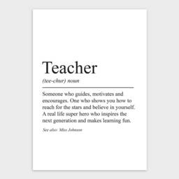 Personalised Teacher Definition Wall Art Print. Thank You Gift. End Of Year Gift. Gifts For Teachers. School Nursery. Lockdown Print - thumbnail 3